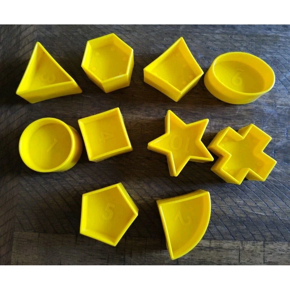 Vintage Tupperware SHAPE-O-BALL Classic Tupper Toys Shape Sorter Complete 10 Pcs